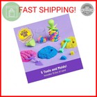 Kinetic Sand  Squish N    Create Playset With 13 5oz Blue  Yellow   Pink Play Sand