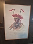 Chon-man-i-case    An Otto Half Chief Native American Mckenny Lithograph Framed