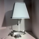 Kids Silver Airplane Table Lamp Childrens Nursery Aviation Decor