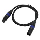 2pc 3ft Color Coded 3-pin Profession Light Dmx Cable Male To Female Locking Xlr