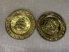 Vintage Sailing Wall Hanging Brass Plaques Nautical Ships Mcm Decor England Made