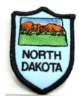 Vintage North Dakota Jacket Patch Buffalo Bison United States Travel Souvenir