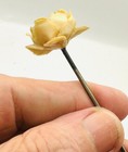 Rare Antique Hatpin Delicate   Feminine Exceptionally Carved Rose Very Striking