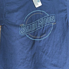 New Blue Moon Beer  Mens Classic Retro T-shirt Size Large Blue