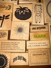 37 Vintage Rubber Stamp Lot 1990s Craft Collection Mostly Unused Rare Designs