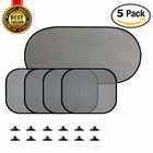 5pcs Car Sun Shade Side   Rear Window Baby Mesh Visor Windshield Uv Shield Cover