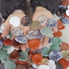 30pcs  Natural Quartz Crystal Jasper  love  heart Diverse  worry Stone Healing Aaa