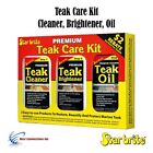 Starbrite Premium Teak Care Kit Cleaner Brightener Oil Long Lasting 081216