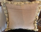 French Aubusson Wool  Down Pillow   Muted Colors Fringe 20    X 20    Decorative