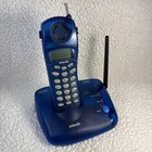 Vtech Vt61-9126 Transparent Indigo Blue Cordless Phone Vintage Y2k Electronics