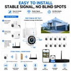 8 Pcs Ptz Cameras   Wireless Cctv Security Camera System Wifi 16ch 4k Nvr Audio