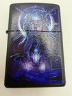 Black Light 2022 Gothic Star Girl Design Black Matte Zippo Lighter New 48646