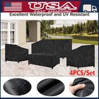 4x set Heavy Duty Waterproof Garden Patio Furniture Cover For Rattan Table Sofa 