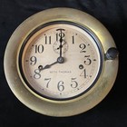 1940s Seth Thomas Boat Ship   s Clock R-20704 Working 8-day 7-jewel Brass Marine