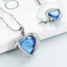 Crystal Urn Necklace Cremation Jewellery Heart Pendent For Ashes Memorial Locket