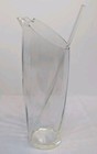 Vintage Mcm Cocktail Clear Glass Martini Pitcher Dripless Spout ice Catcher