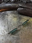 Antique Civil War Era Green Lens Sharpshooter Sun Glasses W  Original Metal Case
