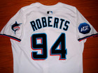 Miami Marlins Austin Roberts 2025 Game Used Worn Jersey With Mlb Hologram