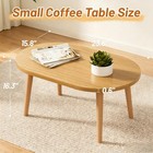 Low Table With Solid Wood Legs large Coffee Table Side Table  Floor Living Room