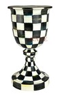 Mackenzie-childs Courtly Check Large 12  Tall Pedestal Vase New No Box