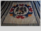 Vintage Mexican Blanket Eagle Snake 56  X 84  Wool
