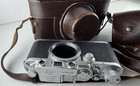 Vintage Leica Iiif Ernst Leitz Gmbh Wetzlar W  Case  Strap  Ad Tags- Film Camera