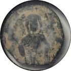 1034-1041 Ad Byzantine Portrait Of Christ Bronze Follis