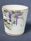 Japanese Satsuma Brush Pot  cup  Signed  Antique  Gilded  Wisteria Flowers 