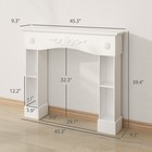 Homcom Baroque Fireplace Mantel  Fireplace Surround With Leg  White