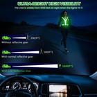 Samlior Led Reflective Running Vest  5 Colors 3 Light Modes Green