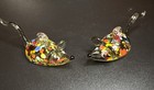 Vintage Hand Blownart Glass Mouse Pair  2   Figurine Ornament Gift Confetti Mice