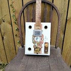 Three String Acoustic Electric Cigar Box Guitar