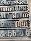 Vtg Antique Lot Of Letterpress Letters Symbols Wood Type Printers Block Various 