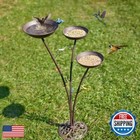 Mnrylkb 38  H Cast Iron Pedestal Bird Bath  Bird Baths For Outdoors metal Bir