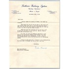 1963 The Passing Of Estes Kefauver Southern Railway System Atlanta Letterhead