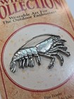 Gg Harris  532 Shrimp Lapel Pin 1992 Silver Color Fine Pewter Wearable Art