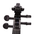 Acoustic Violin 4 4 Full Size W  Case Bow Rosin Black Basswood Gift New