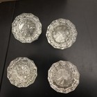 4 Assorted Antique Vintage 12 Point Glass Crystal   Brass Door Knobs