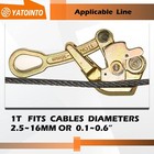 Cable Grip Steel Wire Puller 1 Ton  Cable Puller Tool For 2 5-16 Mm Wire Rope