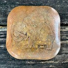 Francisco Rebajes Art Deco Copper 6    Sq Dish 1960   s Hand Hammered Elephant