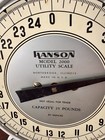 Vintage Black White Hanson Utility Kitchen Scale Model 2000 25 Pound Works Steel