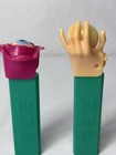 Pez Psychedelic Eye   Flower Dispenser Lot Of 2 - Green Stem - No Feet Vintage  
