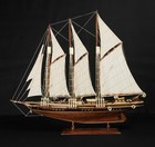28  Wooden Sailboat Model Atlantic Schooner  Handmade Sailing Yacht Ship Replic