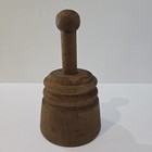 Antique Primitive Farmhouse Cow Bull Wooden Butter Mold Stamp Press Decor