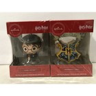 Two Harry Potter Hallmark Christmas Tree Ornaments-harry Potter   Hogwarts Crest