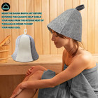 2 Pack Sauna Hat Polished Wool For Cap Banya Bath   