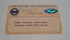 3  X 3  Game Used Dallas Cowboys Blue End Zone Turf From Texas Stadium