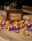 Purple Tea Lights Candles Battery Operated 200 hour Flameless Flickering Led