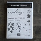 Stampin Up Delightful Wishes Stamp Set   Dies Bundle Retired Wishing Word Flower
