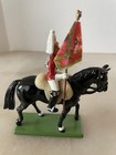Vtg 1988 W Britain Mounted Toy Soldier Standard Bearer Hand Painted England
